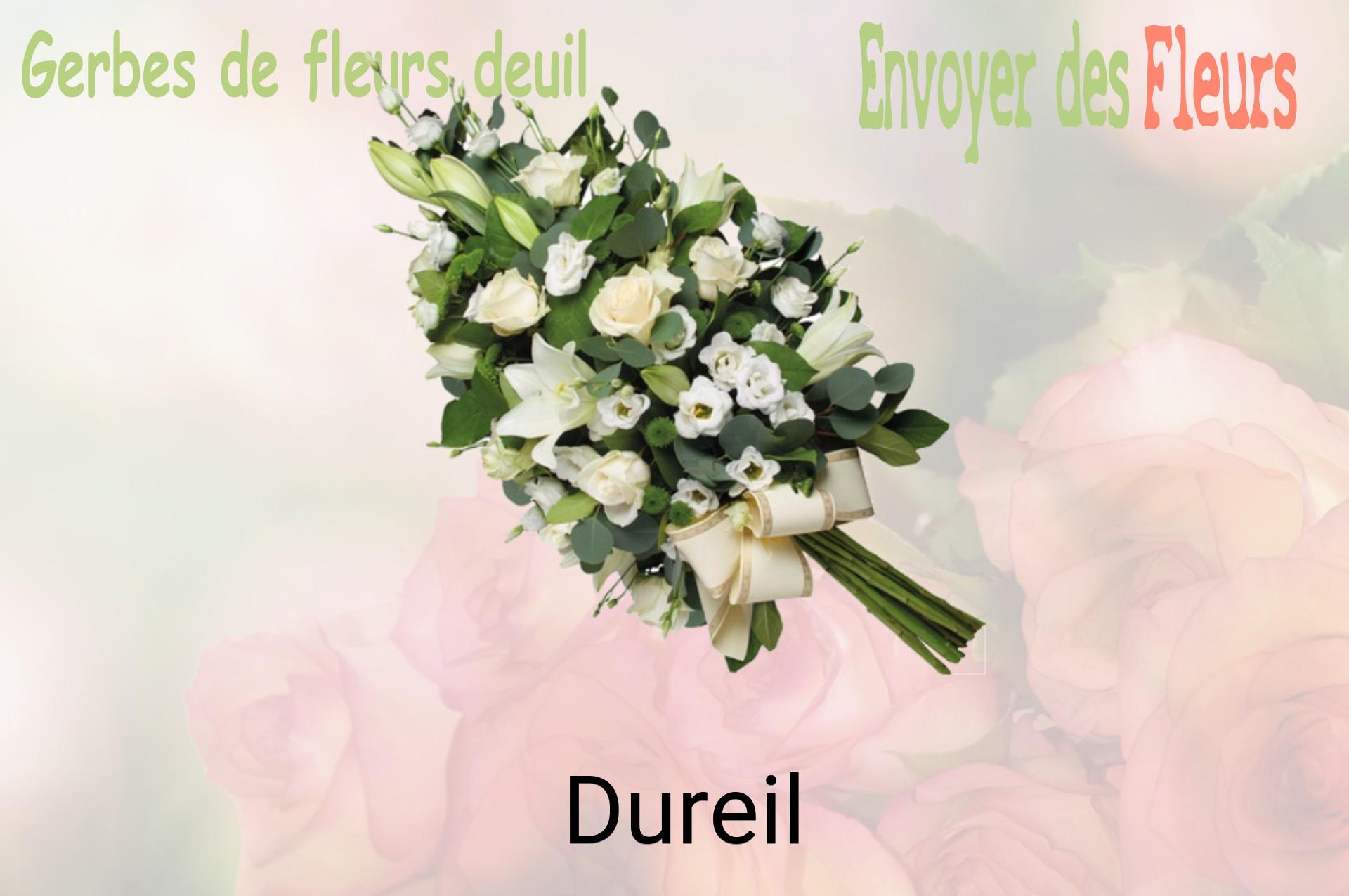 Gerbe de fleurs de deuil livrée à Dureil